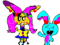 my new htf character "Tina",Tina dosent like her sister hellofelleow