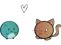 Circle Cat and Sushi Cat