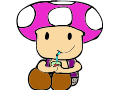 Pink Toad gets A Sugar Hype from Inhaling A Carton Of Apple Juice