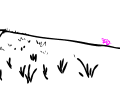 Run, small pink creature, run!