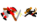 Ninja Monkey VS Samurai Orangutan