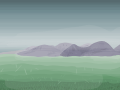 Foggy Mountain Background Prop