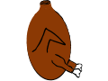 Falling turkey