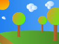 park with gradients
